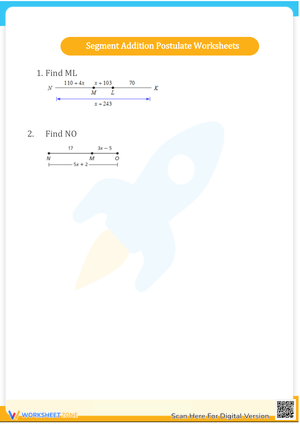 Segment Addition Postulate Worksheet