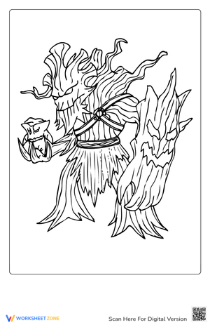 Maokai League Of Legends Coloring Page