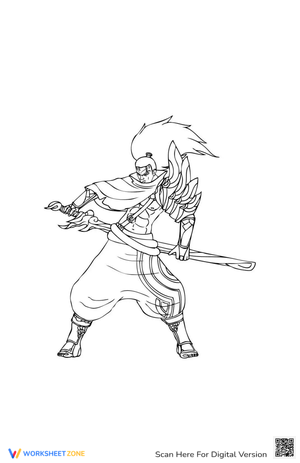 Yasuo Coloring Page
