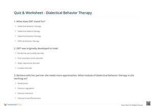 DBT Quiz Worksheet