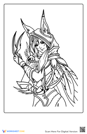 Chibi Annie Arcane League Of Legends Coloring Page