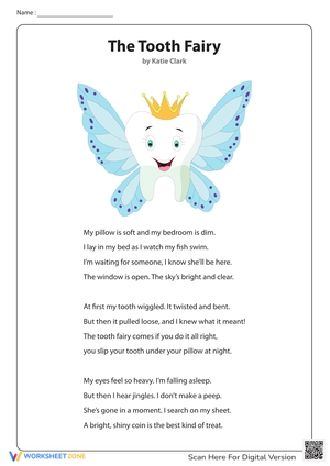 The Tooth Fairy Poem and Comprehension