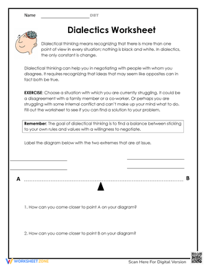 Understanding Dialectics: A Worksheet Resource