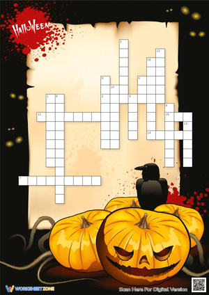 Halloween Crossword Puzzle - Spooky Vocabulary Fun!