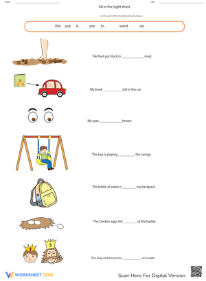 Fill in the Sight Word