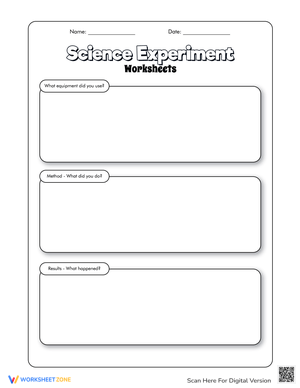 Exciting Science Experiment Worksheet