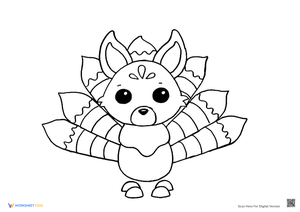 Kitsune Fox Roblox Coloring Page