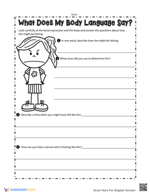What Does My Body Language Say? Worksheet
