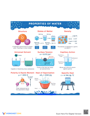 Grade 4 Properties of Water Worksheets 2024