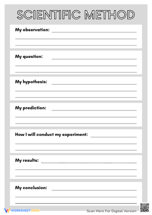 Detailed Scientific Method Sheet
