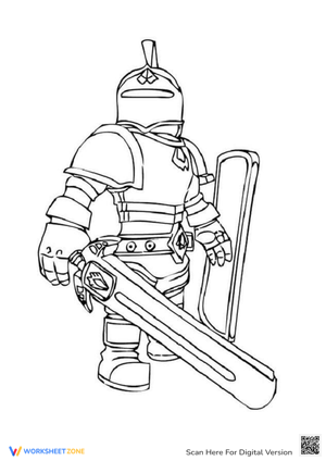 Roblox Knight Coloring Page