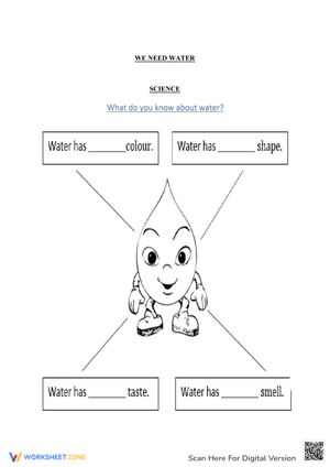 We Need Water Informational Worksheet
