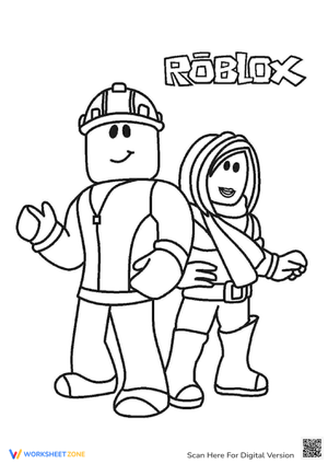 Roblox Team Members Coloring Page