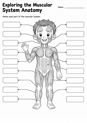 Grade 4 Muscular System — Printable No-Prep Worksheet