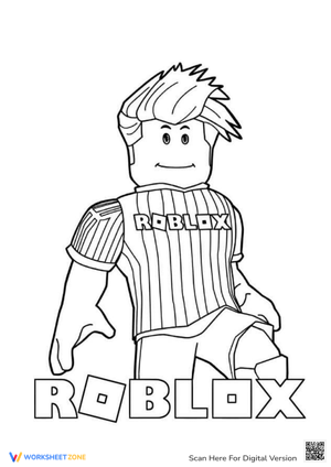 Roblox Soccer Player Coloring Page