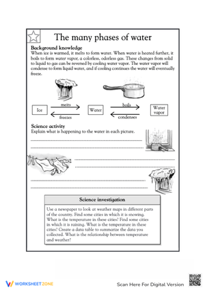Phases of Water Worksheet