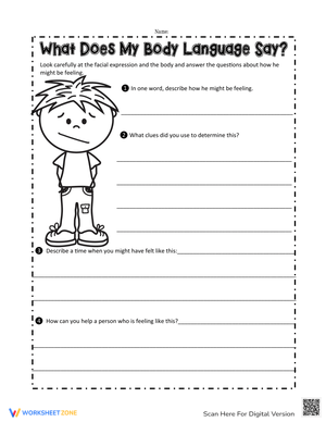 Interpreting Body Language Worksheet