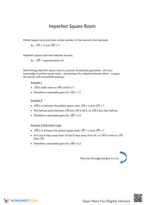 Estimating Imperfect Square Roots