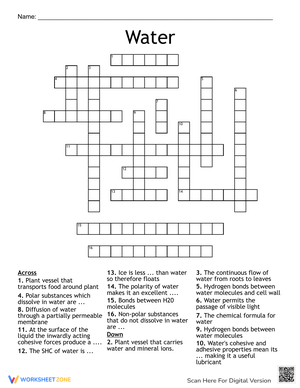 Water Properties and Uses Worksheet