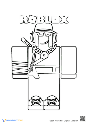 Cool Roblox Character Coloring Page
