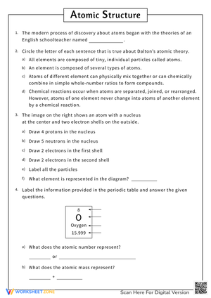 Basic Chemistry Atomic Structure Worksheet