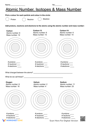 Free Printable Isotope Practice Worksheets for Students