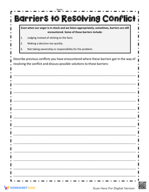 Barriers to Conflict Resolution