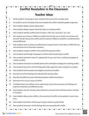 Teacher Tips and Ideas for Conflict