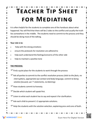 Teacher Tips for Conflict Resolution