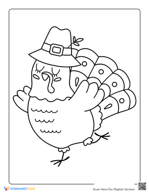 Cute Thanksgiving Turkey Worksheet