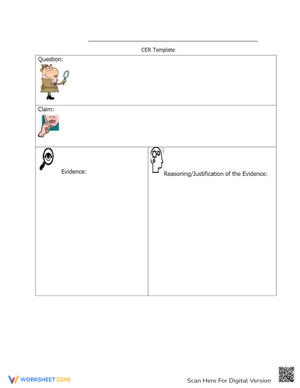 CER (Claim, Evidence, Reasoning) Template