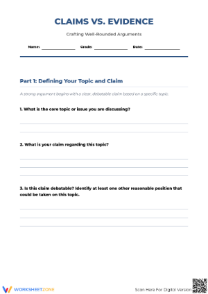 Crafting Well-Rounded Arguments Worksheet