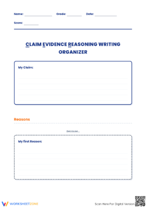 CER Organizer Worksheet