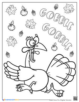 Thanksgiving Turkey Running Away Worksheet