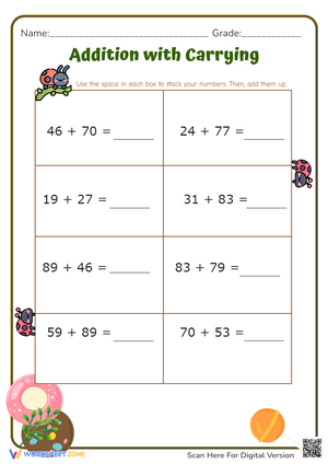 Addition with Carrying 22
