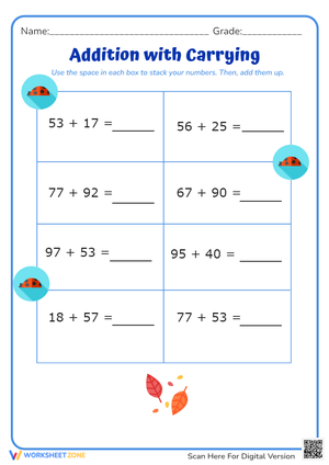 Addition with Carrying 25