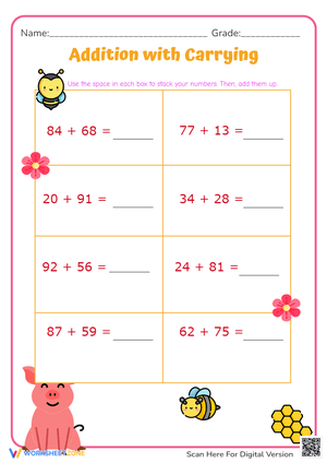 Addition with Carrying 20