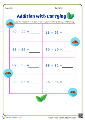 Addition with Carrying 10
