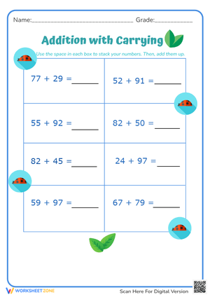 Addition with Carrying 15