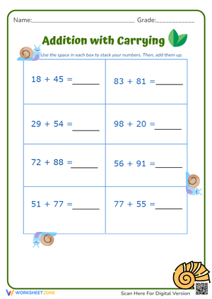 Addition with Carrying 7