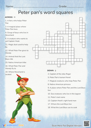 Peter pan's word squares