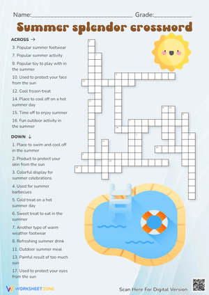 Summer splendor crossword