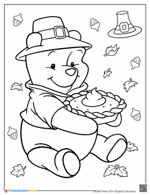 Winnie the Pooh Thanksgiving Pie Worksheet