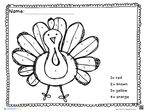 Thanksgiving Coloring by Number Fun