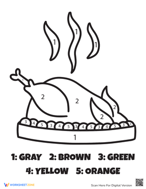 Engaging Thanksgiving Color by Number Activity