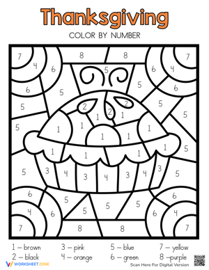 Interactive Thanksgiving Color by Number Fun