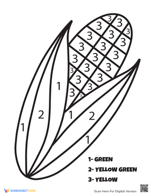 Printable Thanksgiving Color by Number 6