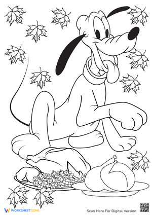Pluto Celebrates Thanksgiving with Turkeys