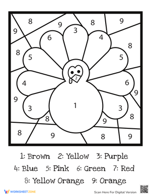 Thanksgiving Color by Number: Learning Fun