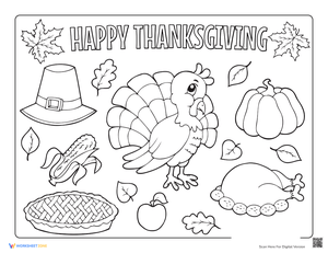 Thanksgiving Picture to Color